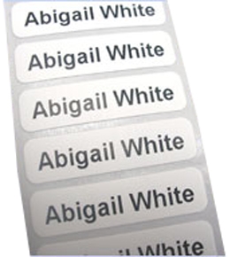 Printed Iron On Name Labels